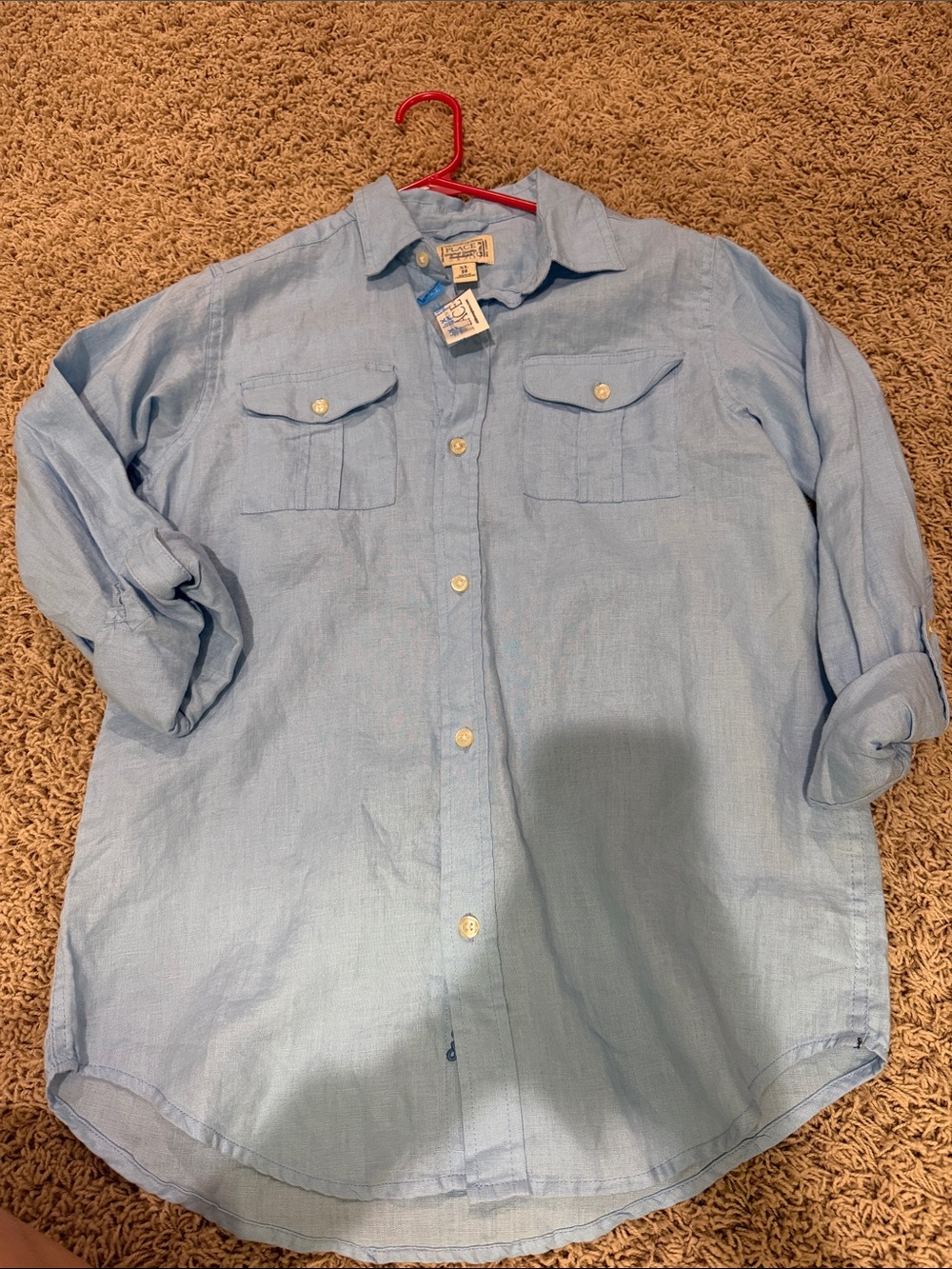 New with Tags Children’s Place Linen Button Up Shirt